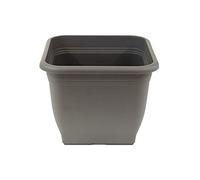 Greemotion Maceta de Flores Pia 76,5 l, Maceta de Plástico para Flores con Agujeros, Maceta Cuadrada para Interiores y Exteriores, Aprox. 58 x 58 cm, Antracita