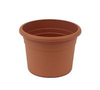 Greemotion Macetero Fiona, redonda, de plástico, 70 cm de diámetro en terracota