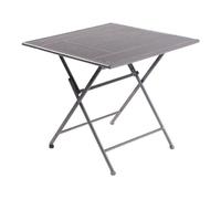 Greemotion Mesa de Jardín Plegable Toulouse, Mesa Exterior Cuadrada de Acero Plastificado, Mesa de Balcón con Pata Niveladora, Aprox. 80 x 80 x 74 cm, Gris Hierro