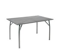 Greemotion Mesa de Jardín Toulouse, Mesa Exterior Rectangular de Acero Plastificado, Mesa Comedor 4-6 plazas con Pata Niveladora, Aprox. 140 x 74 x 90 cm, Gris