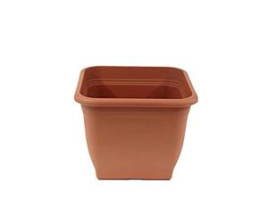 greemotion plantador de terracota Pia - Tiesto 33x33cm - macetas 14,5L angular - de plástico resistente a los UV Planter - plantador de las heladas - Sembradora con orificios inferiores - Ac