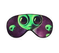 Green Alien - Antifaz para dormir suave y cómoda con correa ajustable, cubierta de ojos, sombra de ojos para hombres y mujeres, trabajo, viajes