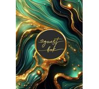 Green and Gold Glitter: A luxurious guest book for special occasions, perfect for events that require a luxurious first impression, such as weddings ... Size: 8.25" x 11" Space for 4 guests per page