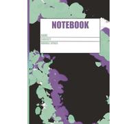 Green and Purple Tie Dye Composition Notebook: College Ruled 6x9 inches 125 pages