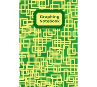 Green and Yellow Graphing Notebook: 120 Pages Graph Paper with Page Numbers