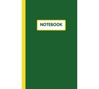 Green and Yellow Notebook: 5 in. x 8 in., 120 Lined Pages