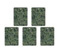 Green Army - Ambientador digital de camuflaje para coche, 5 unidades, hojas colgantes perfumadas para automóvil, hogar, decoración interior, cuadrado, estilo negro