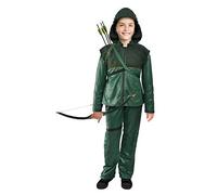 Green Arrow Flecha Verde disfraz niño chico original DC Comics (Talla 8-10 años)