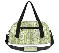 Green Bamboos - Bolsas de lona para niños y niñas, ligeras, deportivas, para gimnasio, para niños, para llevar durante la noche, para fin de semana, viajes, baile, Bambú Verde, 18.5L x 7.8W x 9.4H