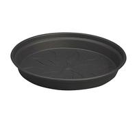 Green Basics Plato redondo para maceta (Dimensiones externas (Ø x Al): 14 x 2 cm, Plástico, Negro)