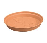 Green Basics Plato redondo para maceta (Dimensiones externas (Ø x Al): 34 x 5 cm, Plástico, Tono rojo)