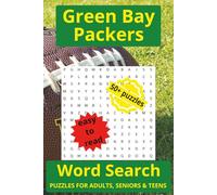 Green Bay Packer Players Word Search Puzzle Book: Word searches with easy to read print. Search for Packer Players names. | 6 x 9”, 110 pages | 50+ ... vacations, bus rides, and relaxation