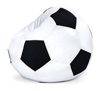 Green Bean© Puf Deportivo 110cm con Relleno de Perlas de EPS 300L ? Silla Puff para niños y Adultos Bean Bag para los Amantes del fútbol Silla de salón Cojín de Asiento con Funda Lavable
