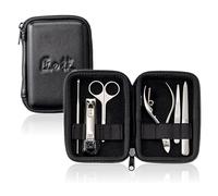 GREEN BELL Kit de cuidado personal, cortauñas, alicate para uñas, lima, pinzas, tijeras para vello nasal, limpiador de oídos, 6 piezas con estuche, TAKUMI NO WAZA (G-3128)