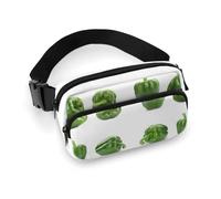 Green Bell Peppers - Riñonera cruzada para mujeres y hombres, riñonera para entrenamiento, correr, viajes con correa ajustable
