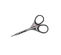 GREEN BELL Tijeras para vello nasal de acero inoxidable, puntas redondeadas, anillas anchas, 90 mm, tijeras de acero inoxidable, anillas de EVA, herramienta para el cuidado del vello nasal (G-2113)