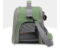 Green Bird Carrier - Jaula de viaje para loros | Mochila para loros | Bolsa de transporte transpirable con cremallera | Bolsa de viaje para loros | Cómodo transportador de pájaros con percha de pie |