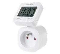 Green Blue Contador de Consumo de Energía, Vatímetro Digital, Medidor de Electricidad, 16A, Carga máx. 3680W, Submemoria, Muestra los kWh Consumidos y Costes de Energía (GB615 E)