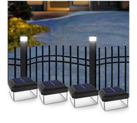 Green Blue GB Lámpara Solar para Valla, Aplique de Jardín, Lámpara para Poste LED (4, 60x60mm)