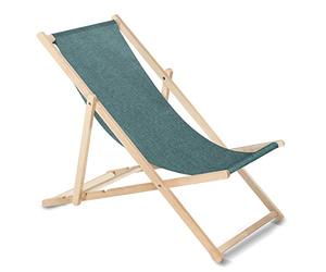 Green Blue GB183M Tumbona Clásica Plegable Ajustable de Madera Melange (Melange - Turquesa)
