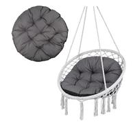 Green Blue GB243 GR Cojín Redondo de Jardín de 110 cm para Nido de Cigüeña, Capullo y Sillón Papasan, Color Gris, Grosor de 13-15 cm, Acolchado, Relleno de Bolitas de Silicona