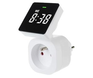 Green Blue GB610 E Interruptor Horario Digital - Temporizador - Programador, 8 Programas Ajustables Individualmente, Pantalla LCD, Carga máx. 16A/3680W, IP20 (GB610 E)