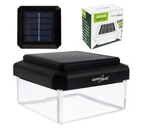 Green Blue Lámpara LED solar para poste con sensor crepuscular, luz blanca cálida 3200 K | cubierta en forma de sobre | el producto no requiere etiqueta energética (101 x 101 x 63 mm, GB128 WW)