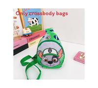(Green )Bolso de pecho diagonal para niños dibujos animados Paw Patrol Chase Marshall estampado diseño diario