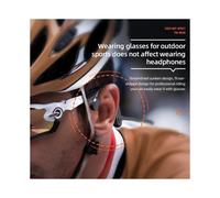 (Green) Bone Conduction Headphones Bluetooth Wireless Waterproof Comfortable Wear Open Ear Hook Light Weight Earphones