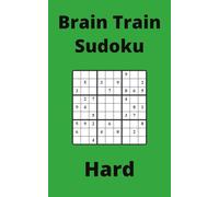 Green Brain Train Sudoku Book, 9x9 Puzzles, 100 Pages, 5x8, Hard