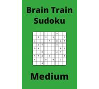 Green Brain Train Sudoku Book, 9x9 Puzzles, 100 Pages, 5x8, Medium