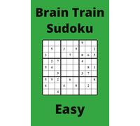 Green Brain Train Sudoku Book, 9x9 Puzzles, 300 Pages, 5x8, Easy