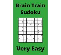 Green Brain Train Sudoku Book, 9x9 Puzzles, 50 Pages, 5x8, Very Easy