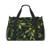 Green Branch Olive - Bolsa de viaje resistente al agua compacta para deportes, gimnasio y fin de semana para hombres y mujeres