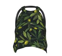 Green Branch Olive - Funda suave para asiento de coche de bebé, funda de lactancia para bebé, funda para cochecito de bebé para niñas y niños