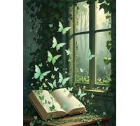 Green Butterfly 70 Piece Jigsaw Puzzles for Adults, Colourful, Challenging & Brainteasing Adult Puzzles 70 Pieces Plant, Fun jigsaws for The Whole Family 14x10 Inch
