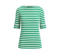 Green Camiseta de algodón y elástico con rayas XS