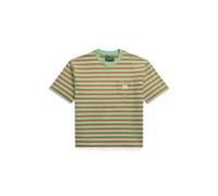 Green Camiseta de punto con rayas Relaxed Fit XXL