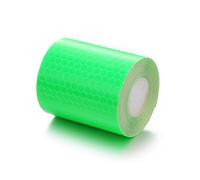 (Green) Car Reflective Safety Warning Sticker, Reflective Protective Strip Film for Night Driving Safety, Fits Doors Bumpers, 2 Rolls