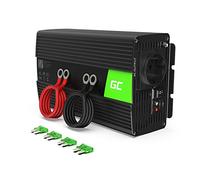 Green Cell® 1000W/2000W 24V a 220V/230V Onda sinusoidal Pura Inversor de Corriente DC AC Power Inverter Transformador de Voltaje para Camion con Puerto USB y Pinzas de conexión a batería