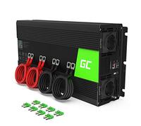 Green Cell® 3000W/6000W 12V a 220V/230V Onda sinusoidal Pura Inversor de Corriente DC AC Power Inverter Transformador de Voltaje para Coche Camion con Puerto USB y Pinzas de conexión a batería