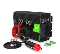 Green Cell® 500W/1000W 12V a 220V/230V Onda sinusoidal modificada Inversor de Corriente DC AC Power Inverter Transformador de Voltaje para Coche Camion con Puerto USB y Pinzas de conexión a batería