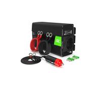 Green Cell® 500W/1000W 12V a 220V/230V Onda sinusoidal Pura Inversor de Corriente DC AC Power Inverter Transformador de Voltaje para Coche Camion con Puerto USB y Pinzas de conexión a batería