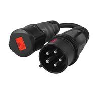 Green Cell Adaptador de enchufe rojo 16 A 400 V CEE hembra de 5 pines a rojo 32 A 5P conector IP44 5 x 2,5 mm²