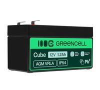 Green Cell AGM 12V 1,2Ah VRLA Batería de Plomo para Cajas y Balanzas | para Juguetes Infantiles, Cortacéspedes, Alarmas, Protección Contra Incendios, Cámaras de Vigilancia y Telecomunicaciones