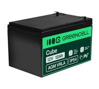 Batería Green Cell AGM 12V 12Ah 12000mAh Plomo Sellado Negro 1 pieza