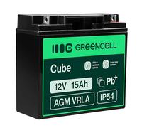 Green Cell AGM 12V 15Ah VRLA Batería de Plomo para Cajas y Balanzas | para Juguetes Infantiles, Cortacéspedes, Alarmas, Protección Contra Incendios, Cámaras de Vigilancia y Telecomunicaciones