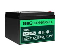 Green Cell AGM 12V 28Ah VRLA Batería de Plomo para SAI y Emergencia