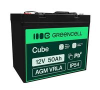 Green Cell AGM VRLA 12V 50Ah maintenance-free battery for boats, scooters, camper vans, wheelchairs, lawnmower