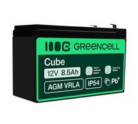 Green Cell AGM 12V 8,5Ah VRLA Batería de Plomo para Cajas y Balanzas | para Juguetes Infantiles, Cortacéspedes, Alarmas, Protección Contra Incendios, Cámaras de Vigilancia y Telecomunicaciones
